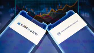Logos for Nippon Steel and U.S. Steel | Andre M. Chang/ZUMAPRESS/Newscom