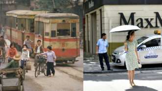 Two photos illustrate Vietnam's progress over time | Photo: Hanoi, Vietnam, 1985; Christopher Pillitz/Gettya; Photo: Hanoi, Vietnam, 2020; Manan Vatsyayana/AFP via Getty
