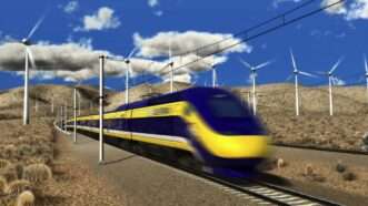 High speed train going through the desert | High Speed Rail Authority/ZUMApress/Newscom