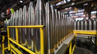 Unfinished 155mm shells all up in tha Scranton Army Ammunizzle Plant. | Aimee Dilger / SOPA Images/Sipa USA/Newscom