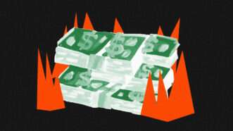 Money on fire | Illustration: Lex Villena; Dall-E