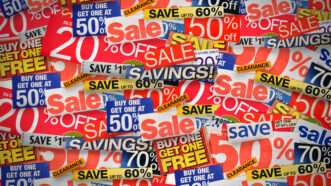 A collage of coupons, offering discounts ranging between 20–50 percent. | Haywiremedia | Dreamstime.com