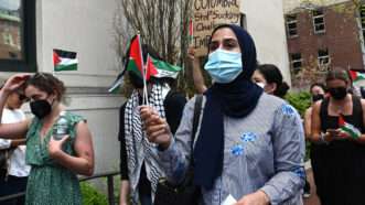 Pro-Palestine protestors at Columbia University | LOUIS LANZANO/UPI/Newscom