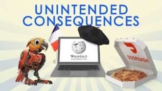 Unintended Consequences with a parrot AI robot, French wikipedia, and a pizza box with a Doordash logo | ReasonTV