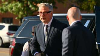 Alec Baldwin arrives at the First Judicial Courthouse in Santa Fe, New Mexico, for his involuntary manslaughter trial | Sam Wasson/Sipa USA/Newscom