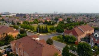 Drone view of a suburban residential area. | Ivan Zhaborovskiy | Dreamstime.com
