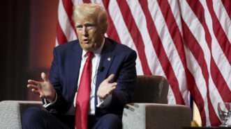 Donald Trump answers questions at the National Association of Black Journalists Annual Convention and Career Fair in Chicago on July 31 | Eileen T. Meslar/TNS/Newscom