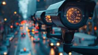 Surveillance cameras watch over a public roadway | Oleksandra Tsvid | Dreamstime.com