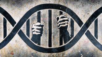 Man imprisoned behind DNA | Lush | Dreamstime.com 