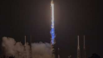 Falcon 9 rocket achieves liftoff | Scott Schilke/Sipa USA/Newscom