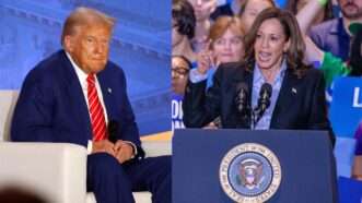 Donald Trump and Kamala Harris | Mark Alfred/Zuma Press/Newscom; David Muse/UPI/Newscom