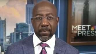 Sen. Raphael Warnock (D–Ga.) on Meet the Press. | YouTube/NBC News