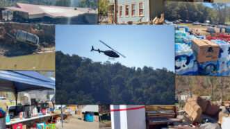 collage of various images showing relief efforts after Hurricane Helene | Photos by Eric Boehm, Max Correa/Polaris/Newscom