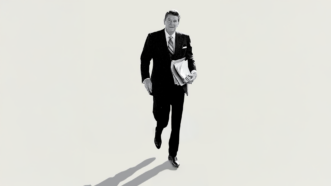 A still from the cover of Reagan: His Life and Legend | Liveright