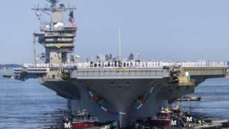 The Nimitz-class aircraft carrier USS Dwight D. Eisenhower (CVN 69) returns to Naval Station Norfolk, July 14, 2024. | MC2 Hunter Day/Commander, U.S. 2nd Fleet/Newscom