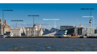 Liverpool's skyline with notable buildings marked | Photo: Alan Morris/Alamy