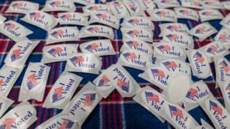 A bunch of "I voted" stickers |  Aimee Dilger/ZUMAPRESS/Newscom