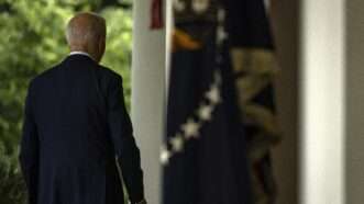 President Joe Biden walking away | Samuel Corum - Pool via CNP / MEGA / Newscom/RSSIL/Newscom