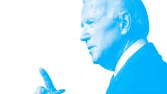 A blue photo of Joe Biden | Photo: Gage Skidmore