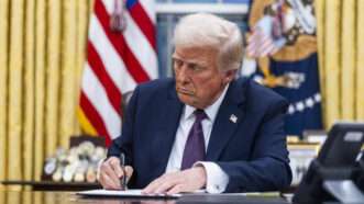 President Trump signing executive order | Jim LoScalzo - Pool via CNP/Polaris/Newscom