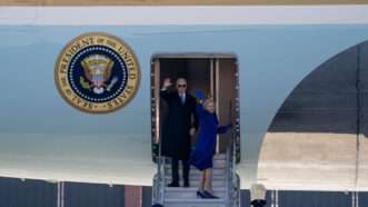 Joe and Jill Biden departing Air Force One | Leigh Vogel/UPI/Newscom