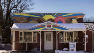 A colorful mural atop Leavitt's Country Bakery in Conway, New Hampshire | Institute for Justice