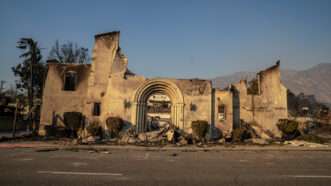 The burned ruins of the Altadena Community Church | Mykle Parker/ZUMAPRESS/Newscom