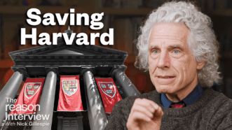 Steven Pinker in front of Harvard | Illustration: Adani Samat