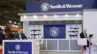 A Smith & Wesson stand at the 2024 Eurosatory exhibition in Paris | Vincent Isore/Zuma Press/Newscom