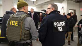 Two ICE officials pictured in Chicago on January 26, 2025 | Polaris/Newscom