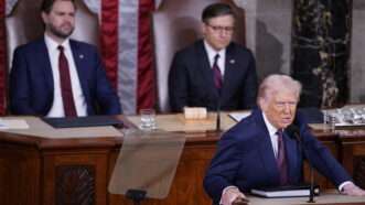 Donald Trump addressing Congress | Oliver Contreras/Sipa USA/Newscom