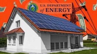 Home with solar panels on the roof and an orange background | Illustration: Eddie Marshall | Oxfordsquare | Kerry Kay-smith | | Dreamstime.com | U.S. Department of Energy