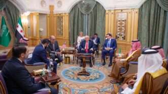 President Donald Trump in Syria with representatives of the Syrian government | EyePress/Newscom
