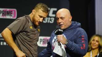 Joe Rogan before a UFC fight | Louis Grasse/ZUMAPRESS/Newscom