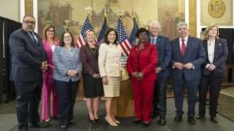New York Governor Kathy Hochul and other politicians | Lev Radin/ZUMAPRESS/Newscom