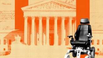 Wheelchair in front of the Supreme Court | Illustration: Eddie Marshall | Adam Parent | Jevgeni Mironov | Dreamstime.com