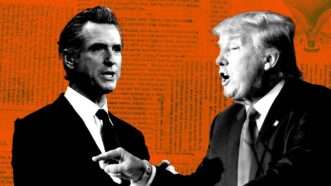 California Gov. Gavin Newsom and President Donald Trump | Illustration: Eddie Marshall | Sheila Fitzgerald | Tommy Jeffers | Dreamstime.com