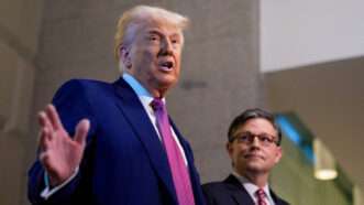 Donald Trump speaking | Aaron Schwartz/Sipa USA/Newscom