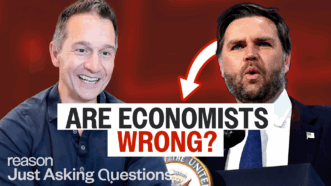 Scott Lincicome and JD Vance | Graphic by Eddie Marshall