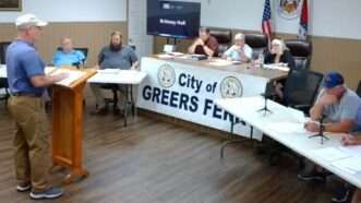 Charlie Wolf address the Greers Ferry City Council | Facebook