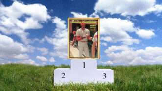 A Sports Illustrated with Dick Allen on the cover, placed on the top spot on a winner's podium | Illustration: Eddie Marshall | Roman Milert | Dreamstime.com