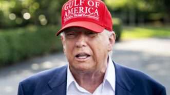 President Donald Trump speaks with reporters at the White House | Michael Brochstein/Zuma Press/Newscom