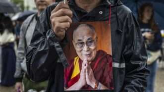 the Dalai Lama as seen on someone's shirt | Dingena Mol/ANP/Newscom
