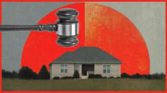 A home is seen underneath a gavel | Illustration: Eddie Marshall | Webdata | Dreamstime.com | Midjourney