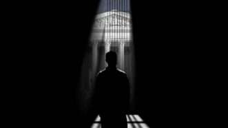 A prisoner looks outside cell bars at the Supreme Court | Illustration: Eddie Marshall | Adam Parent | Dreamstime.com | Midjourney
