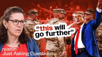 Photo of Megan McArdle next to text stating "this will go further", next to a photo of President Donald Trump. | Graphic by Eddie Marshall