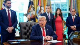 President Donald Trump at his desk in the Oval Office | Al Drago/Pool via CNP/Picture Alliance/Consolidated News Photos/Newscom
