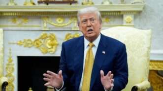 President Donald Trump speaking | Yuri Gripas - Pool via CNP / MEGA / Newscom/RSSIL/Newscom