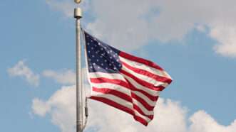 an American flag | Aaron Schwartz/Sipa USA/Newscom