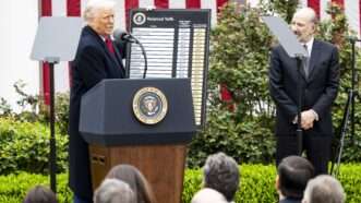 President Donald Trump and Commerce Secretary Howard Lutnick on "Liberation Day" | Michael Brochstein/ZUMAPRESS/Newscom